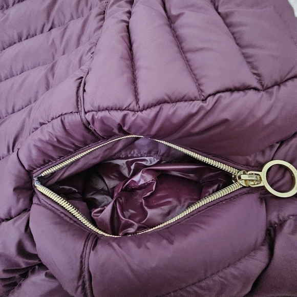 EUC MICHAEL KORS Puffy lightweight Jacket Burgundy 1X - Picture 14 of 16